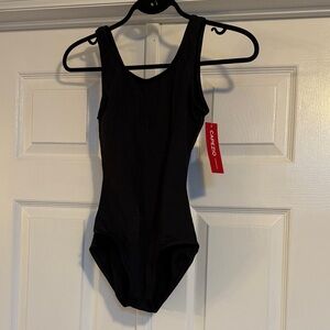 New Women’s Capezio Black Tank Leotard